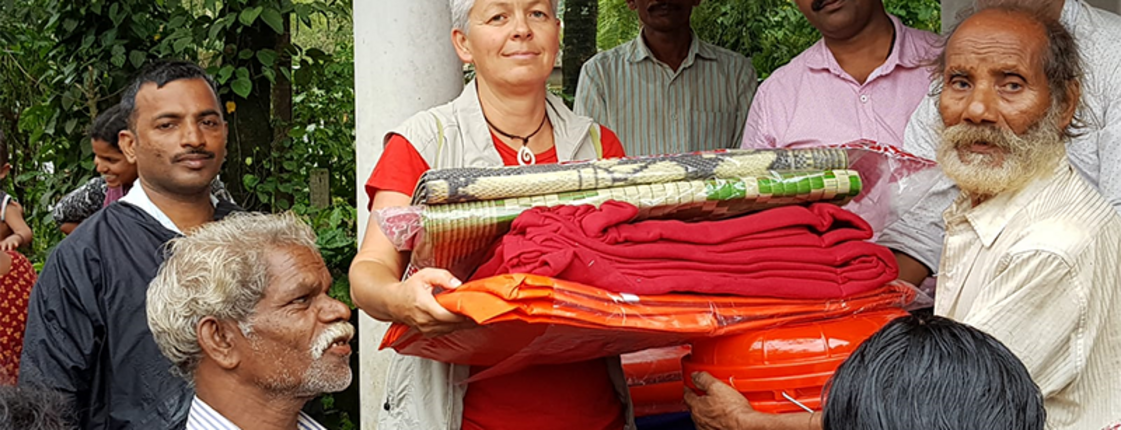 Indien Überschwemmung Hilfe