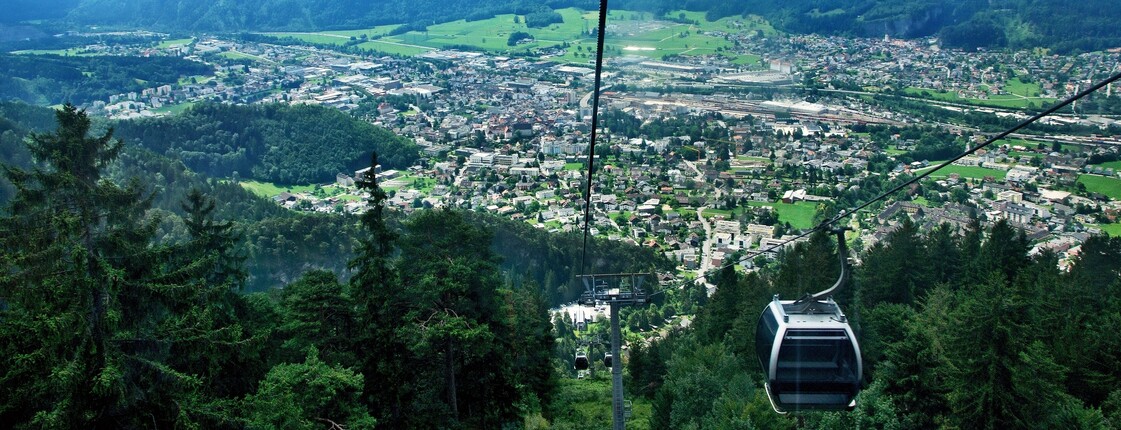Austrian,Alps-view,On,The,Town,Bludenz,And,Cableway